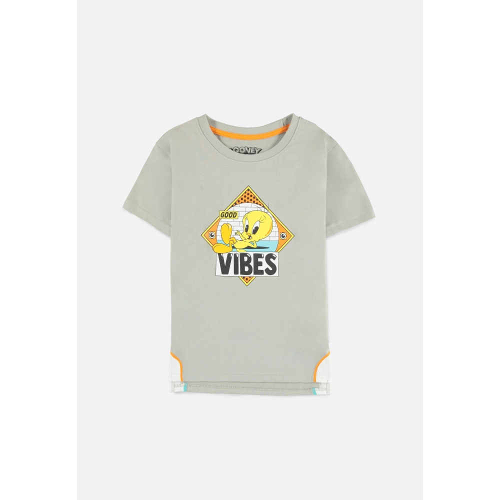 Looney Tunes - Tweety Good Vibes Kids Tshirt - Grey